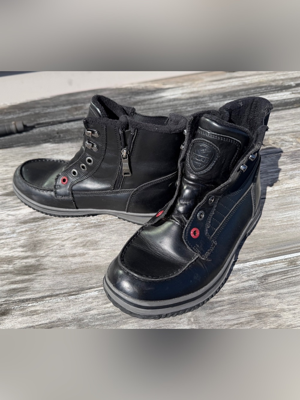 Pajar Canada Men’s Black Waterproof Winter Boots Size 9 9.5 Leather Fur Lined
